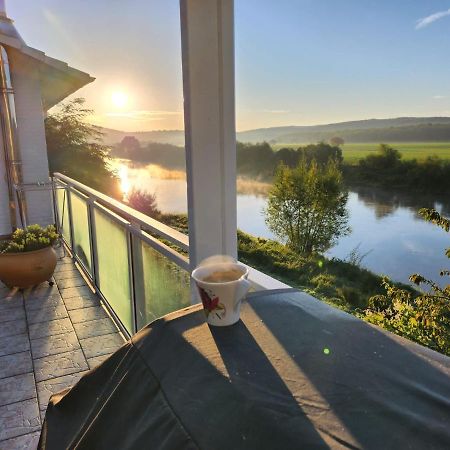 Haus An Der Weser Ferienwohnung Brevorde Esterno foto